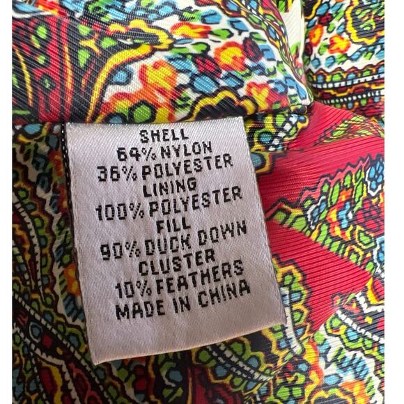 Talbots Red Quilted Puffer Vest Jacket Duck Down Button Up Size Petite Small - Picture 4 of 5